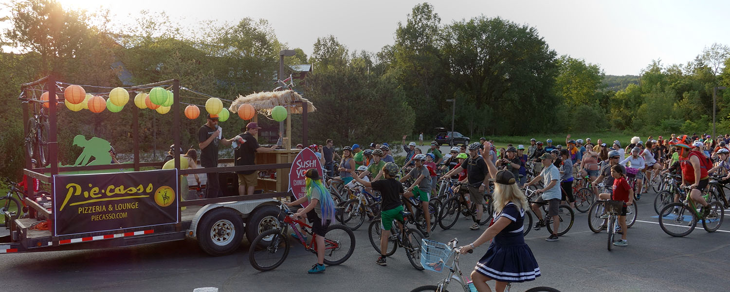 A mountain bike event in Stowe Vermont